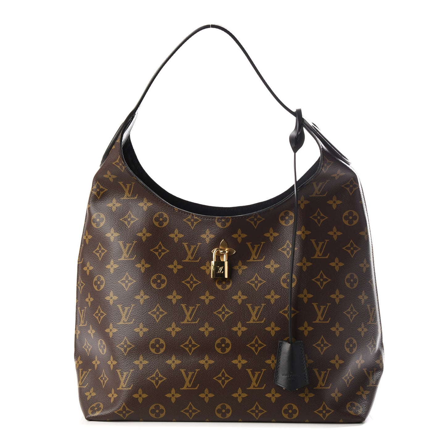 Monogram Flower Hobo Black