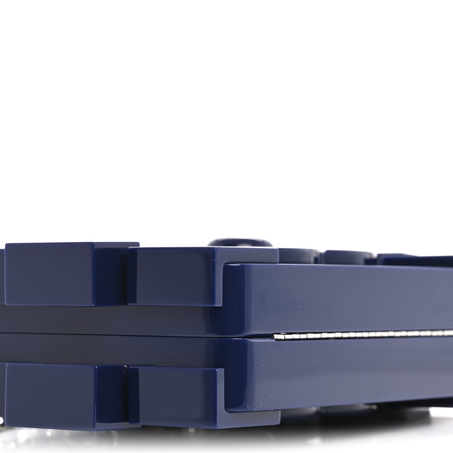 Chanel Plexiglass Boy Brick Lego Clutch Dark Blue 9 of 12