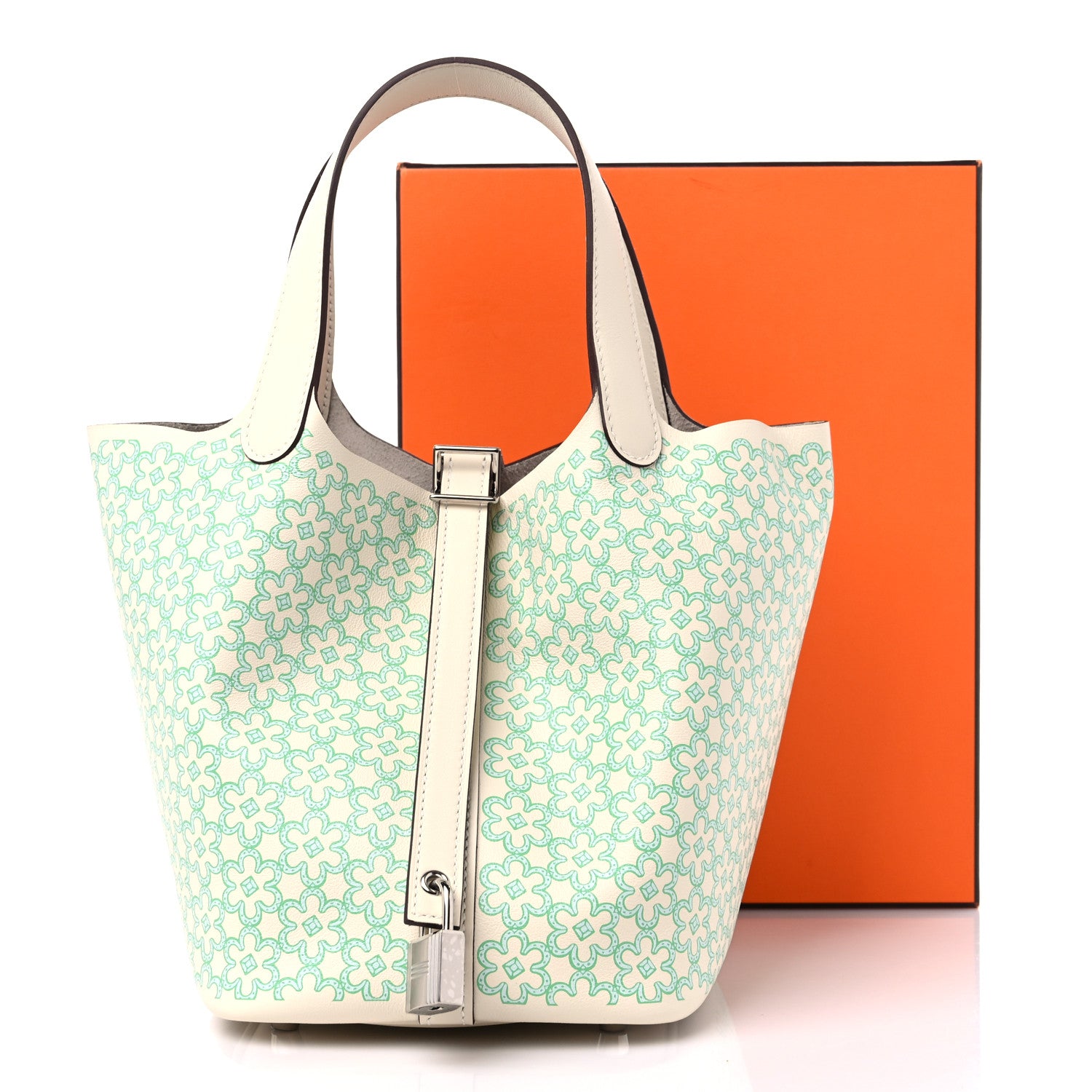 Hermes Swift Lucky Daisy Picotin Lock 18 PM Nata Vert 10 of 10
