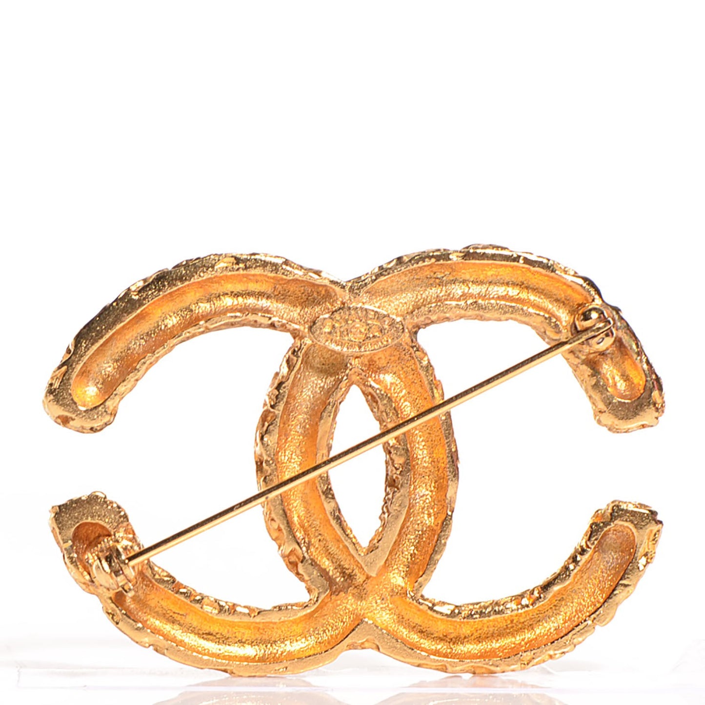 Large CC Brooch Gold