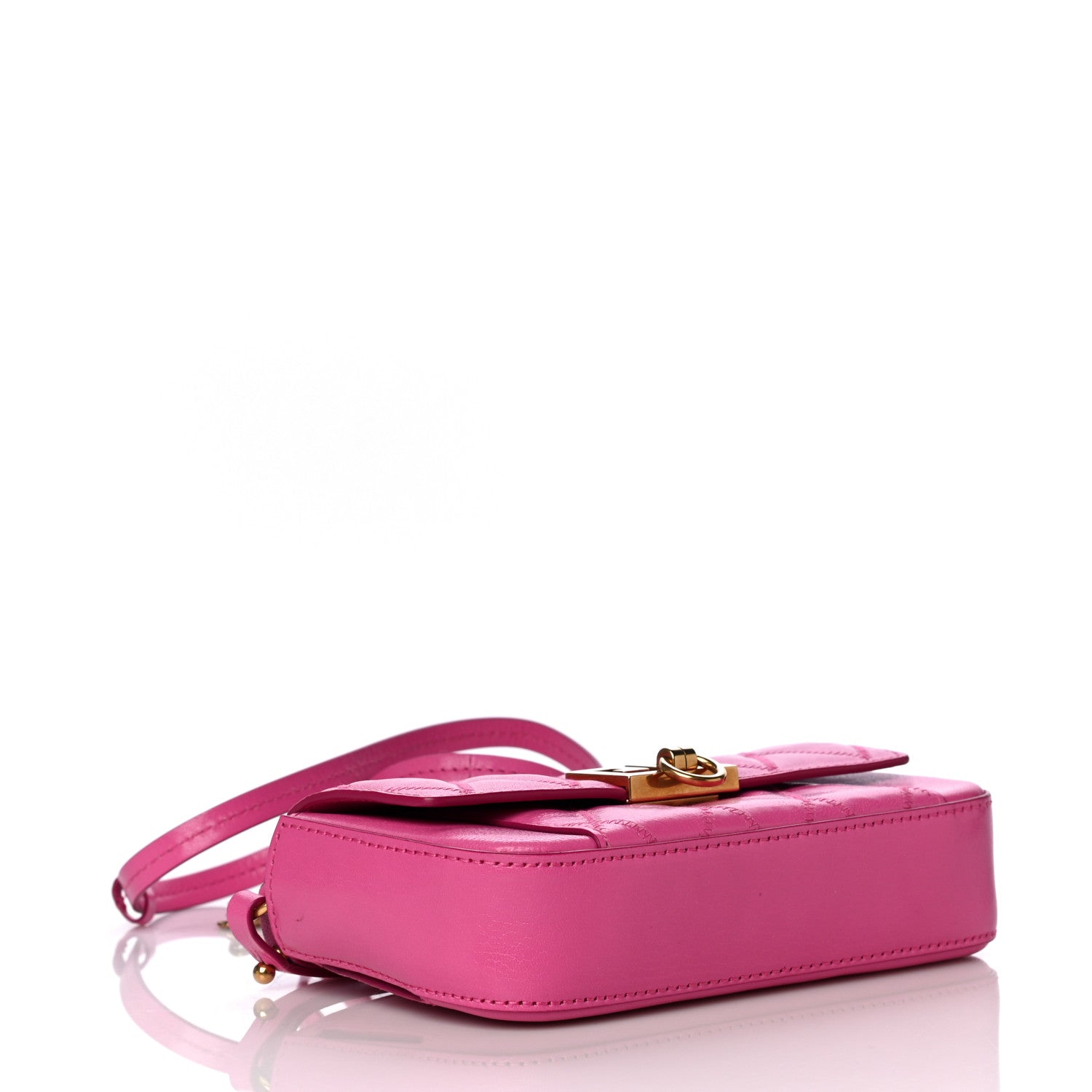 Givenchy Goatskin Quilted GV3 Mini Pocket Convertible Bag Pink 4 of 17