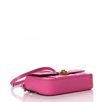 Givenchy Goatskin Quilted GV3 Mini Pocket Convertible Bag Pink 4 of 17