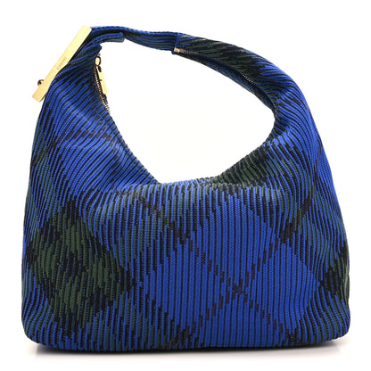 Burberry Canvas Knitted Check Peg Medium Duffle Bag Knight 1 of 11