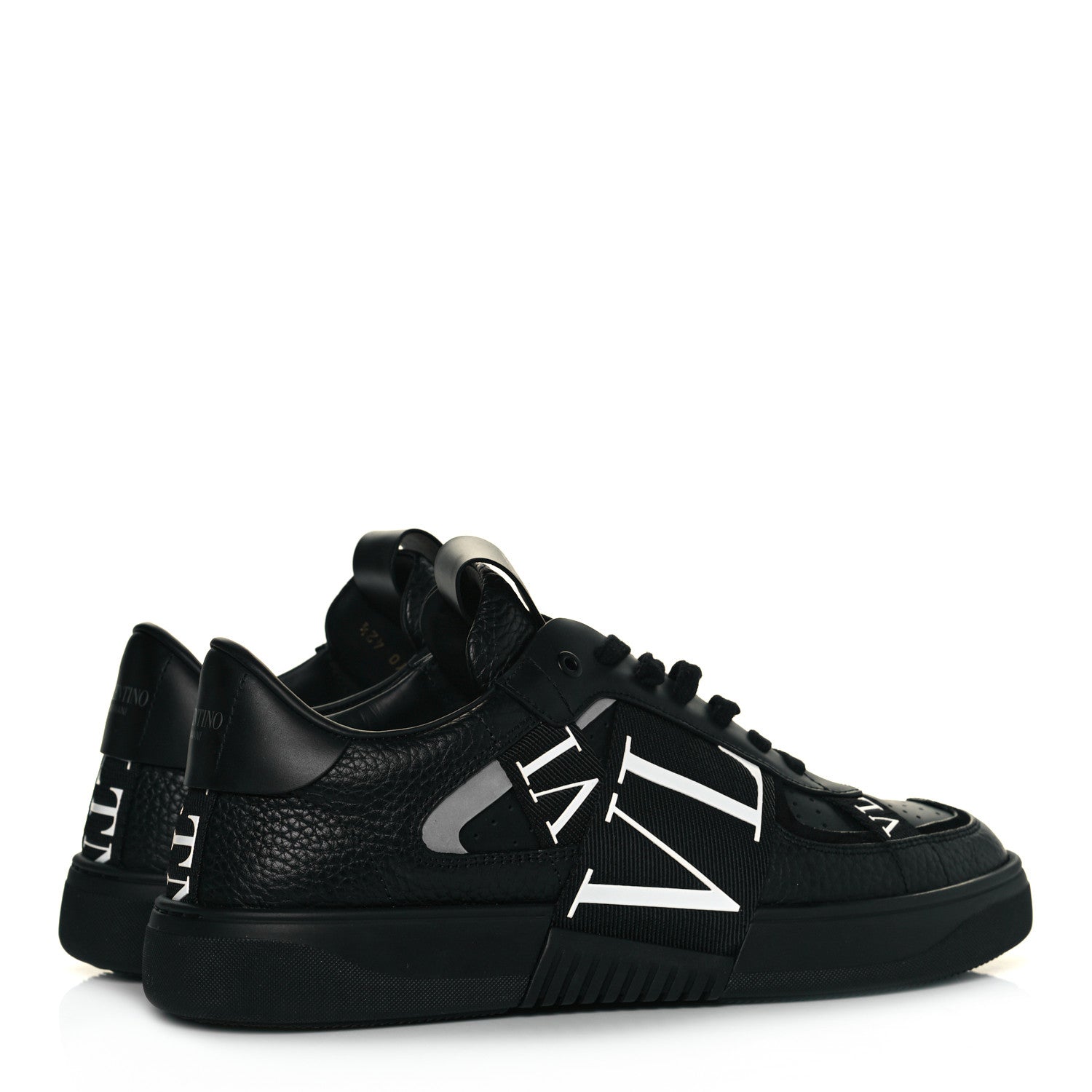 Valentino Garavani Grained Calfskin Mens VL7N Low Top Sneakers 42.5 Black 4 of 9