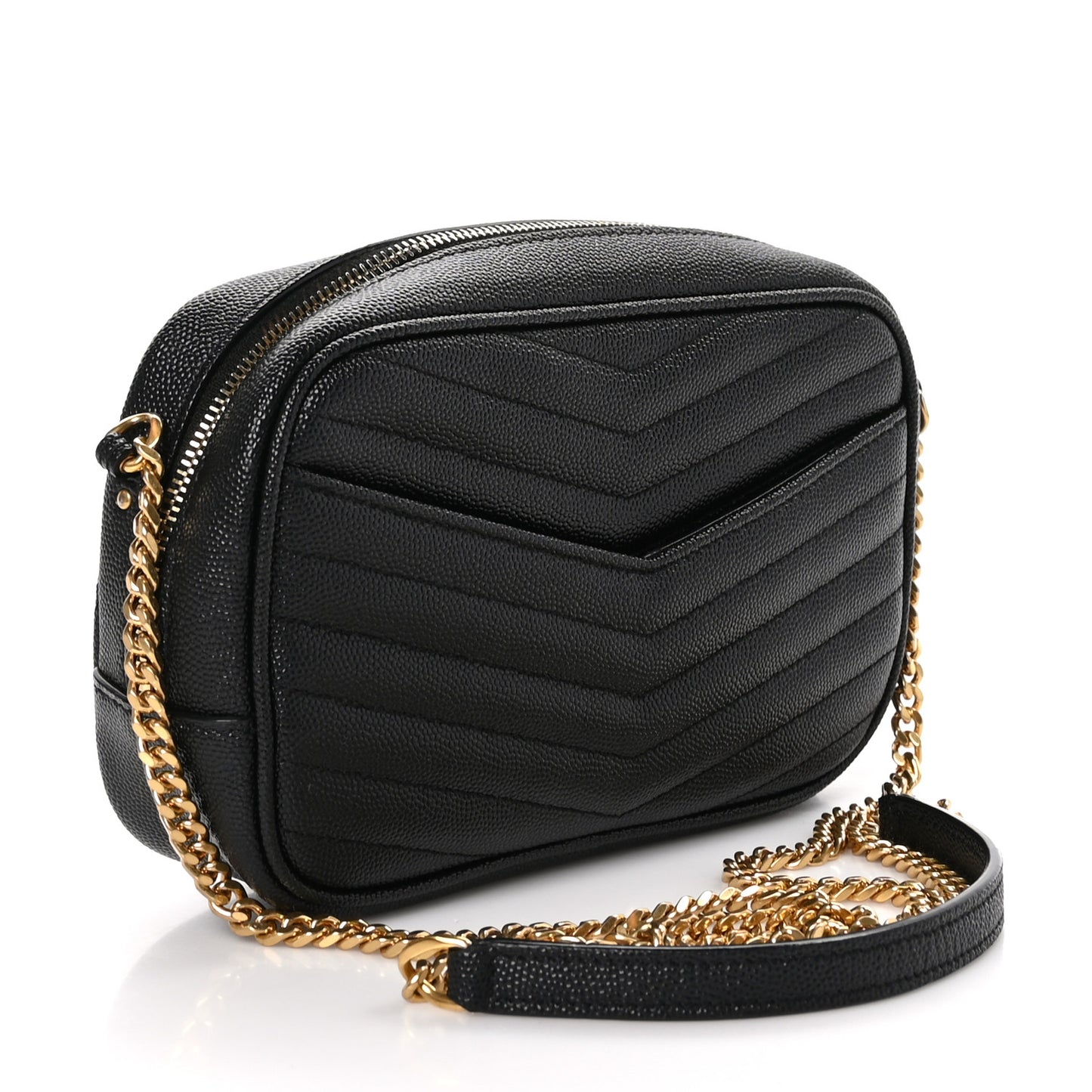 Grain De Poudre Matelasse Monogram Mini Lou Camera Bag Black