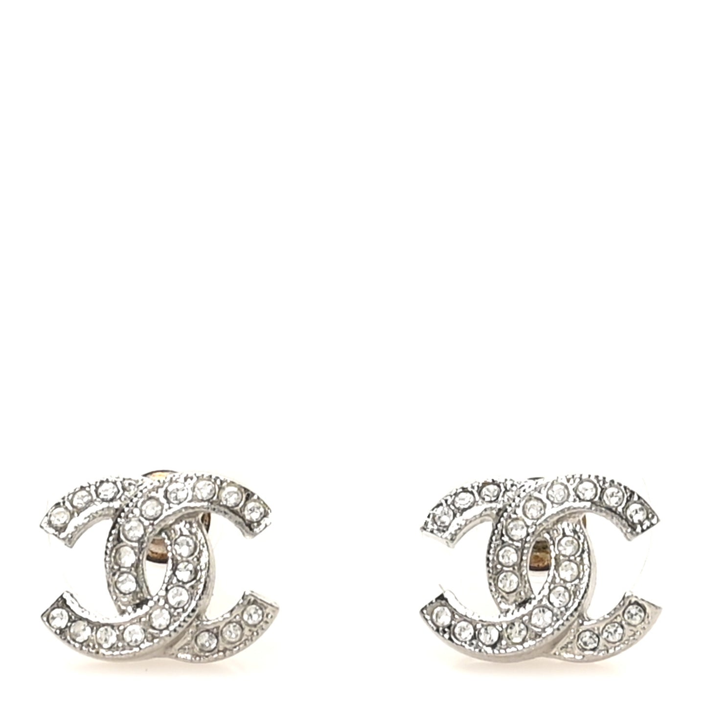 Crystal Timeless CC Earrings Silver