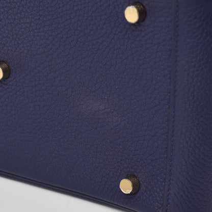 Hermes Taurillon Clemence Lindy 30 Bleu Encre 10 of 14