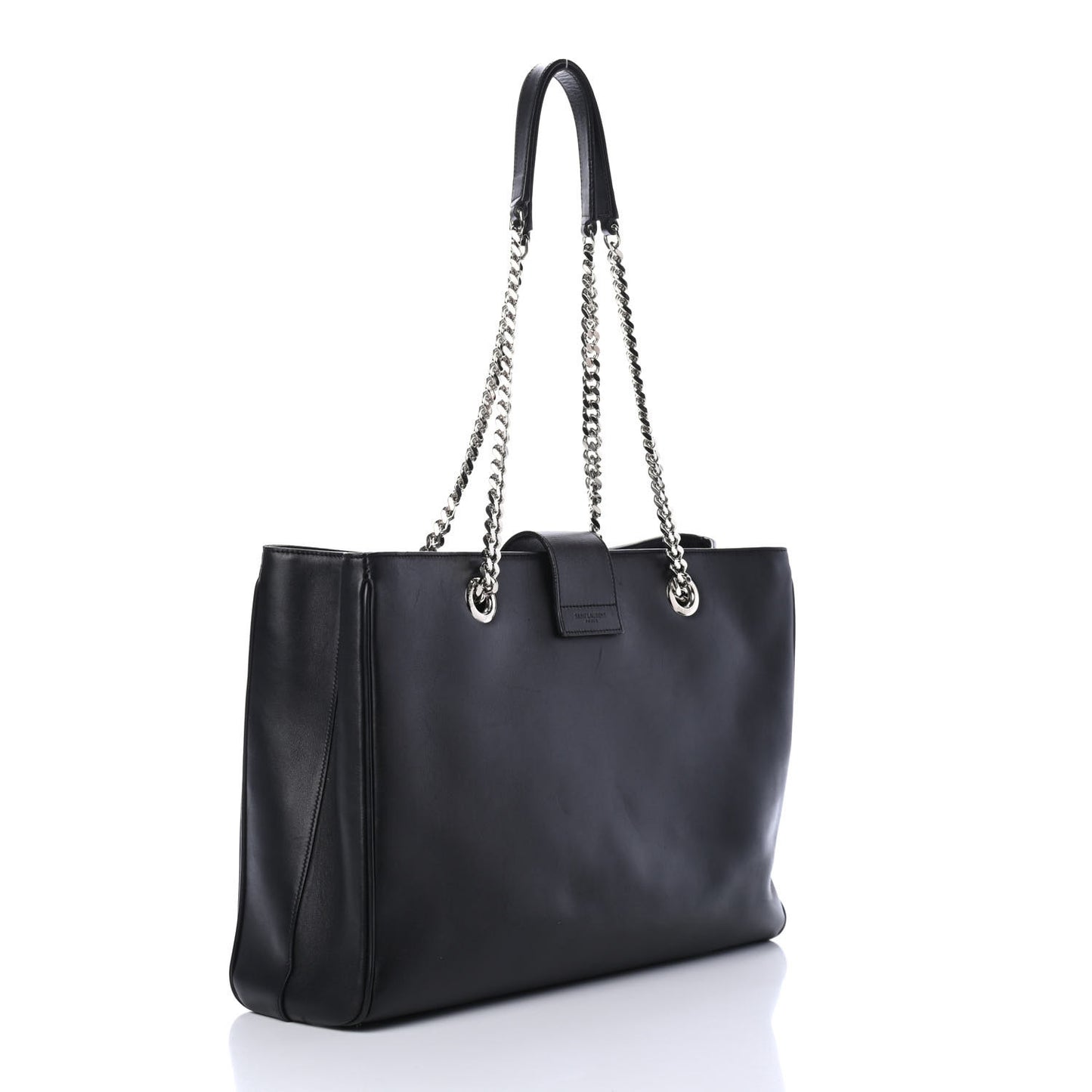 Calfskin Classic Monogram Shopping Bag Black