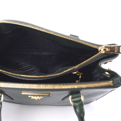 Prada Saffiano Small Galleria Double Zip Tote Smeraldo 4 of 12