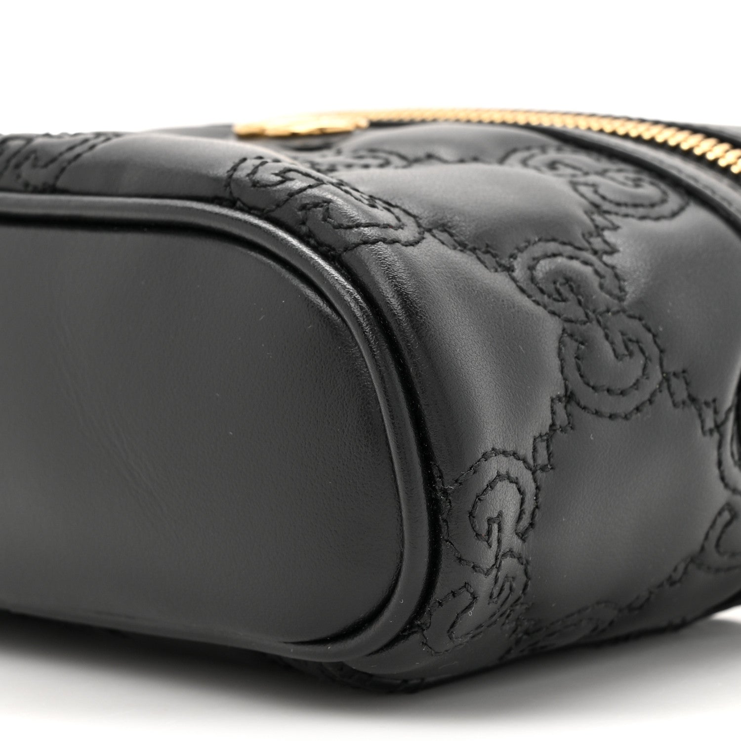 Gucci Calfskin GG Matelasse Mini Top Handle Bag Black 9 of 10