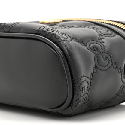 Gucci Calfskin GG Matelasse Mini Top Handle Bag Black 9 of 10