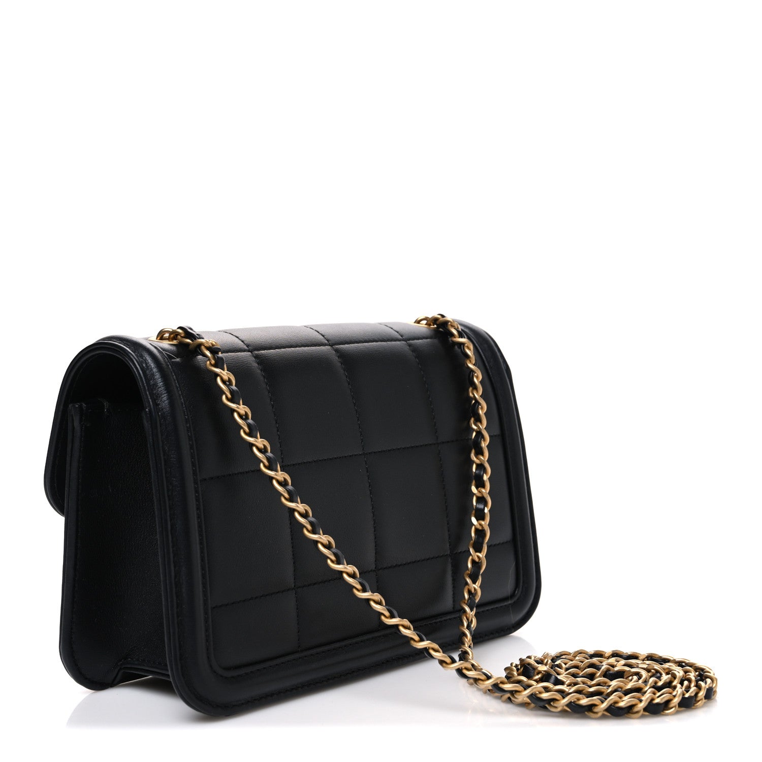 Chanel Lambskin Calfskin Mini Chocolate Bar Flap Bag Black 3 of 10
