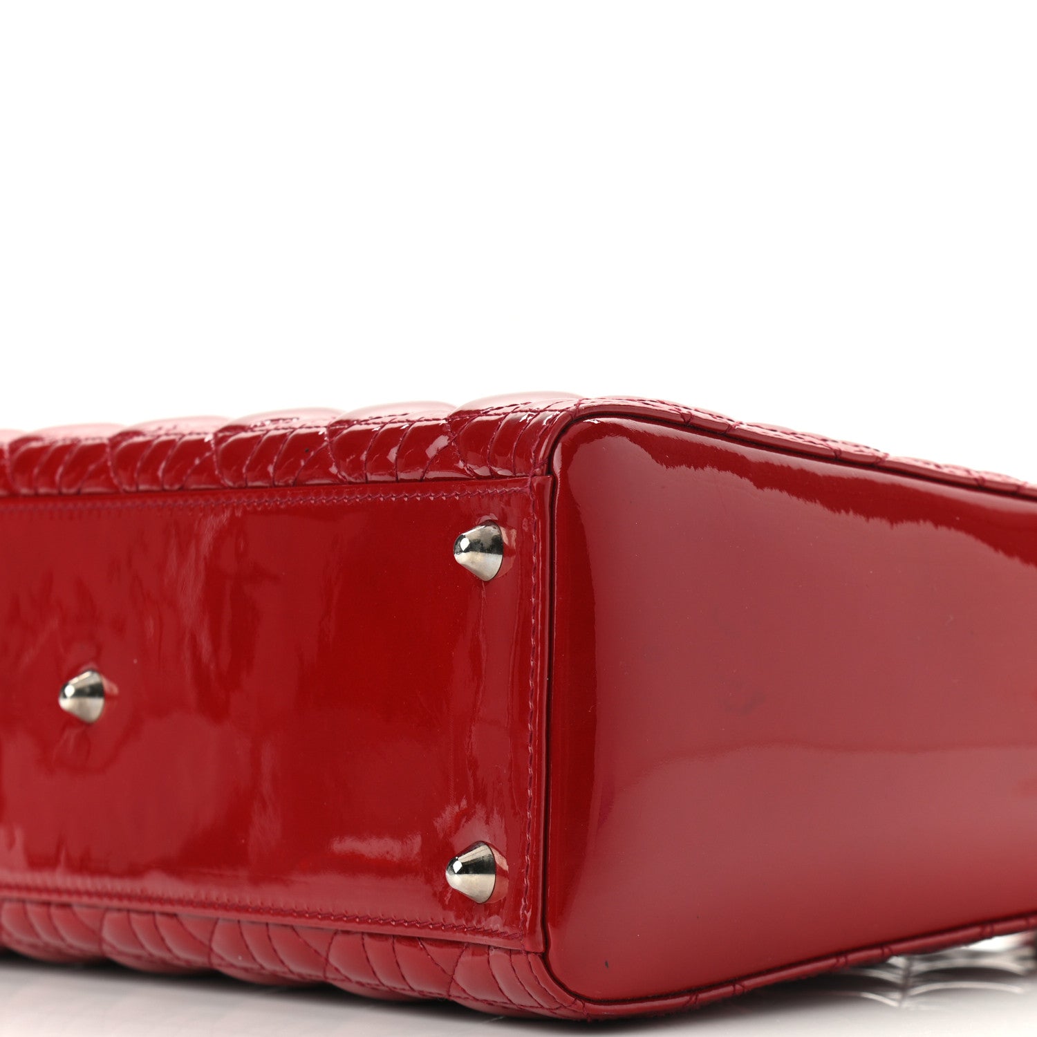Christian Dior Patent Cannage Large Lady Dior Red 9 of 9