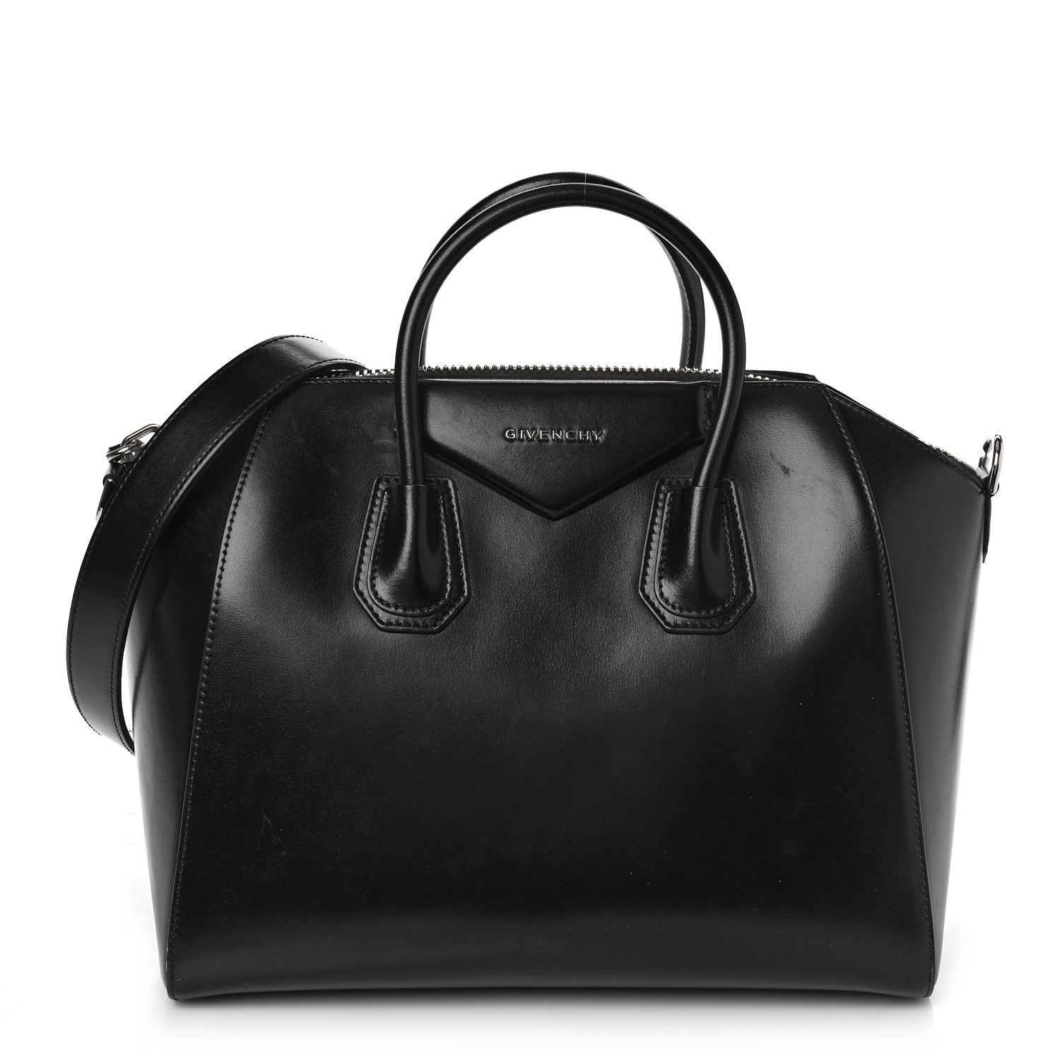 Givenchy Shiny Lord Calfskin Medium Antigona Black 1 of 11