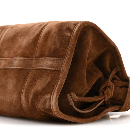 Prada Suede Triangle Medium Bonnie Shoulder Bag Cacao 10 of 10