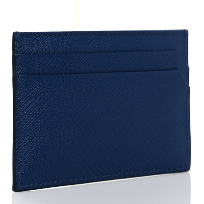 Prada Saffiano Card Holder Bleuette 3 of 11