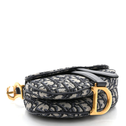 Christian Dior CHRISTIAN DIOR Oblique Mini Saddle Bag Blue 4 of 10