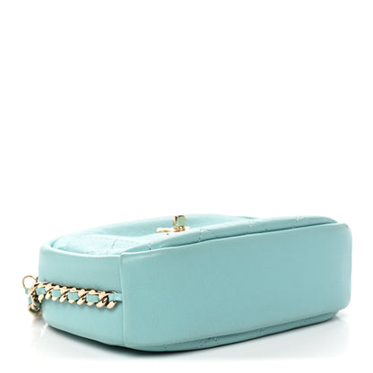 Chanel Goatskin Quilted Small Casual Trip Camera Case Light Blue 4 of 11