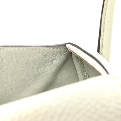Hermes Taurillon Clemence Mini Lindy 20 Gris Neve 7 of 11