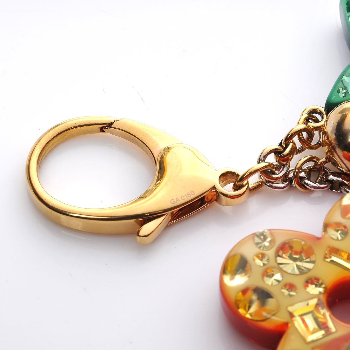 Resin Strass Glam Flower Bag Charm Multicolor