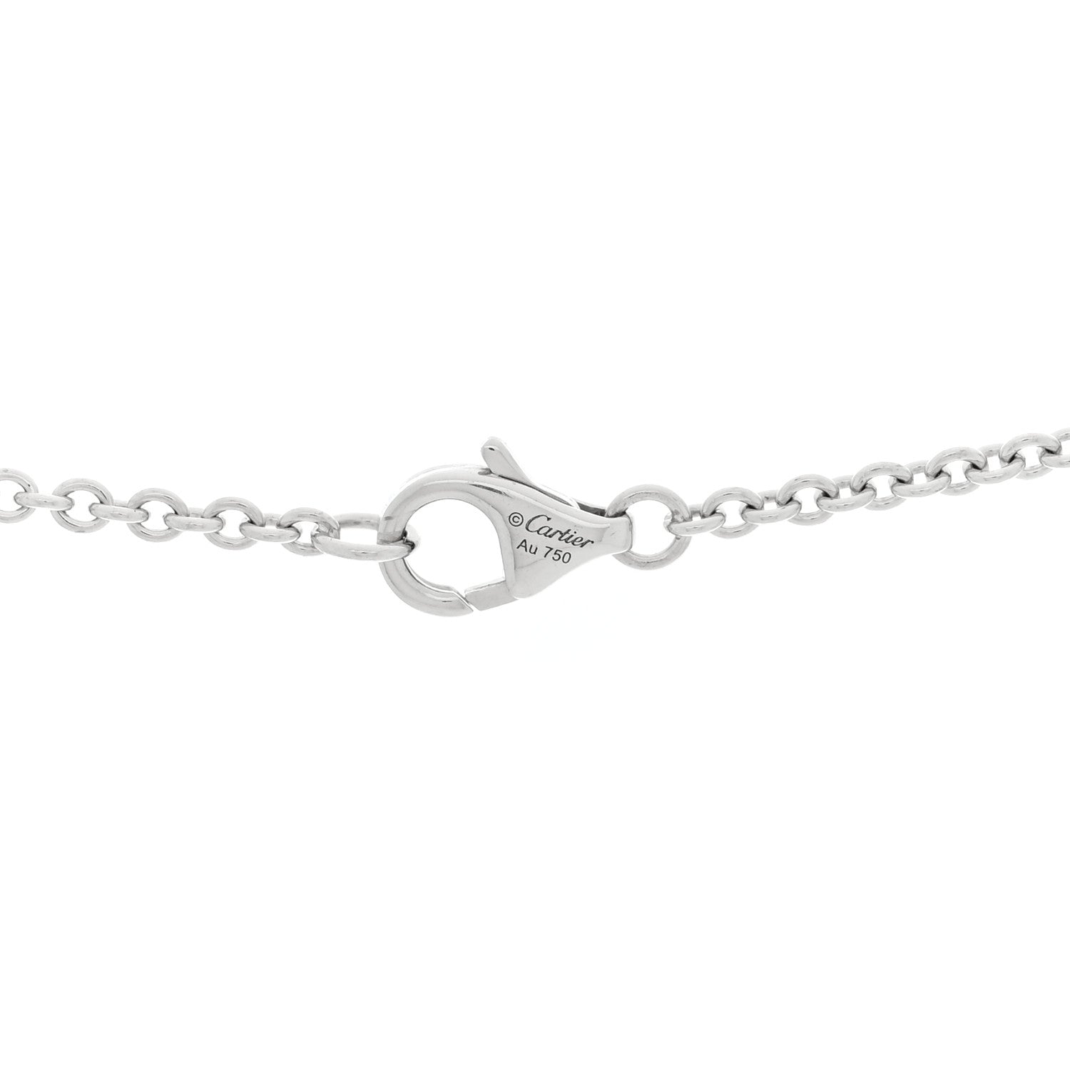 Cartier 18K White Gold Interlocking LOVE Necklace 4 of 5