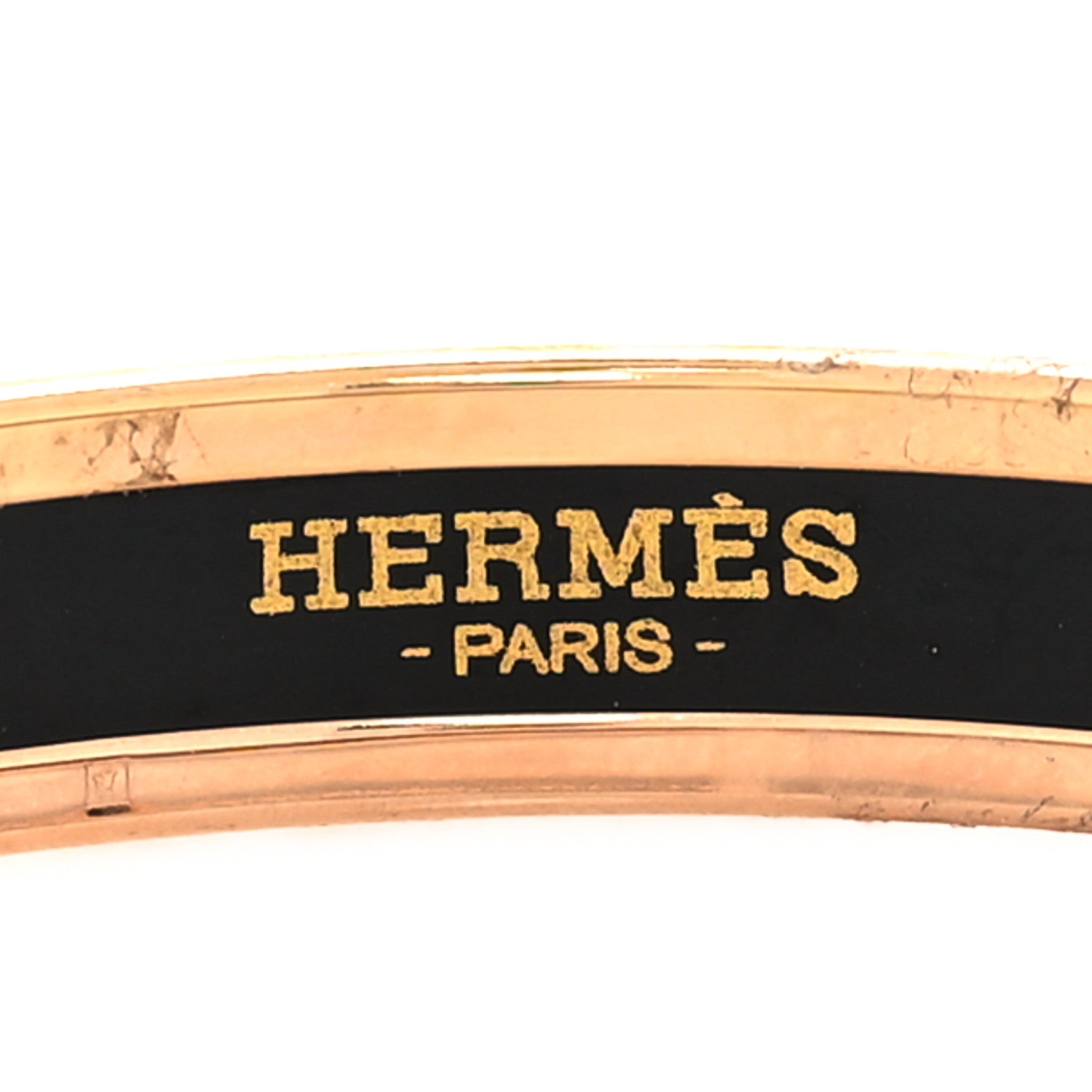 Hermes Enamel Printed Narrow Cavald'Or Bracelet 65 Surnaturel 4 of 5