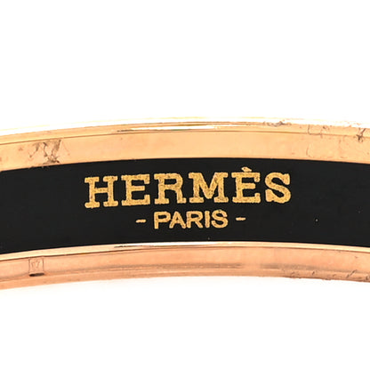 Hermes Enamel Printed Narrow Cavald'Or Bracelet 65 Surnaturel 4 of 5