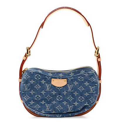 Louis Vuitton Monogram Denim Croissant MM Blue 3 of 11