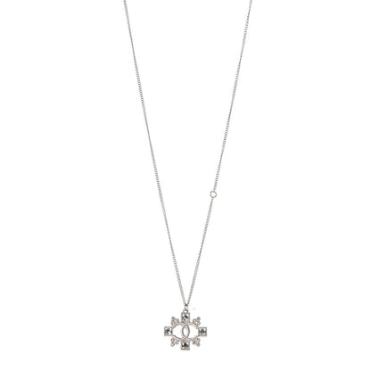 Chanel Crystal CC Necklace Silver 1 of 7