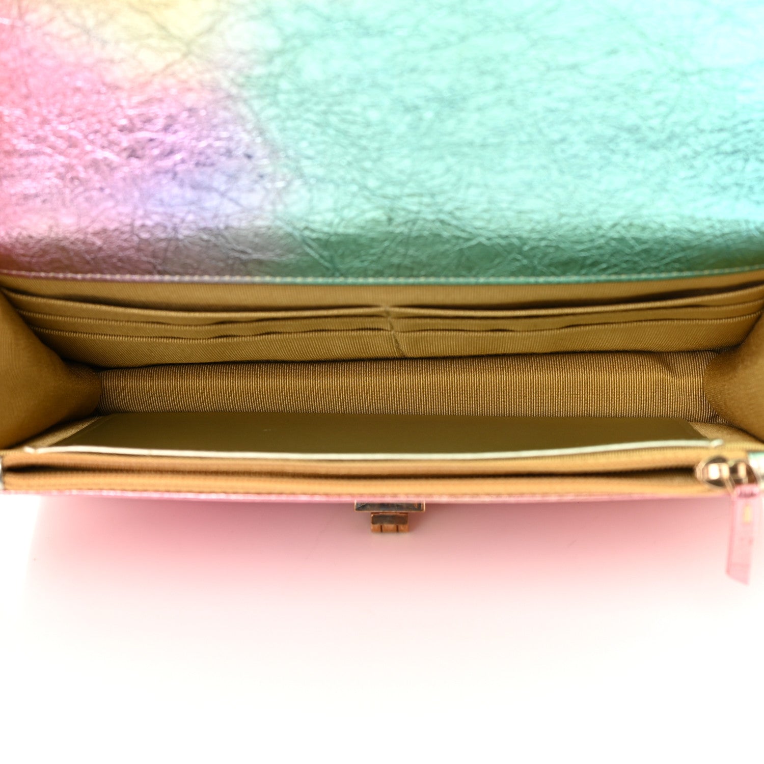 Chanel Metallic Goatskin Quilted 2.55 Reissue Wallet on Chain WOC Multicolor 5 of 15