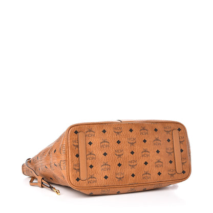 MCM Visetos Medium Liz Reversible Shopper Tote Cognac 5 of 18