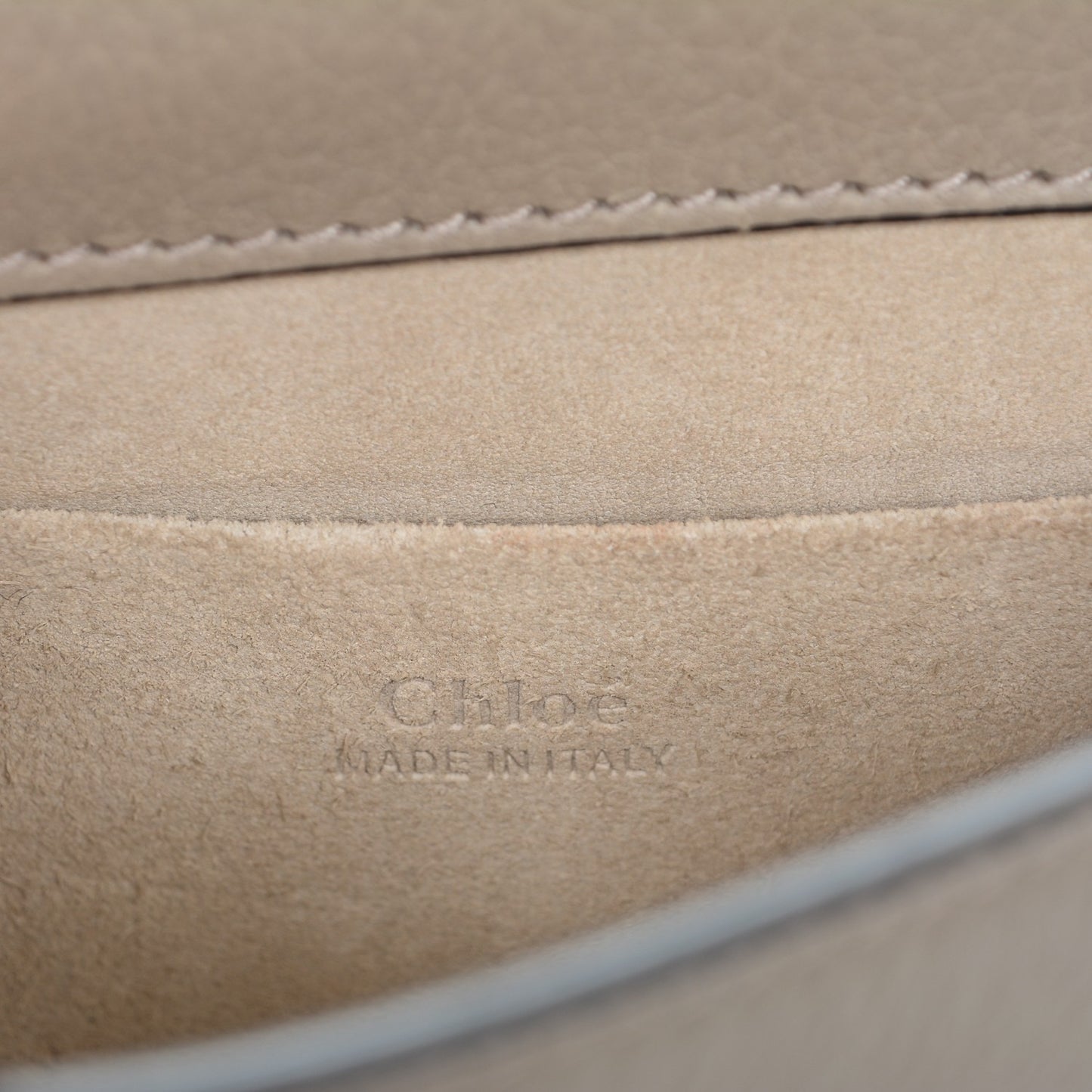 Calfskin Suede Small Nile Bracelet Bag Motty Grey