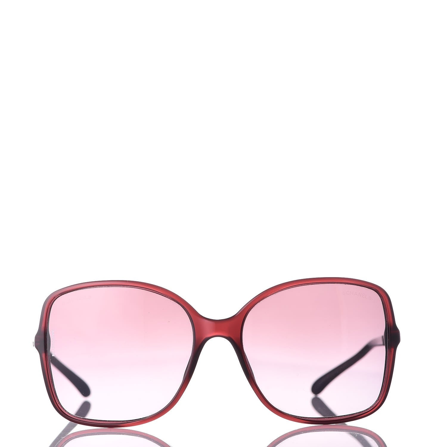 Chanel Lambskin Square Chain Sunglasses 5210-Q Red 2 of 7