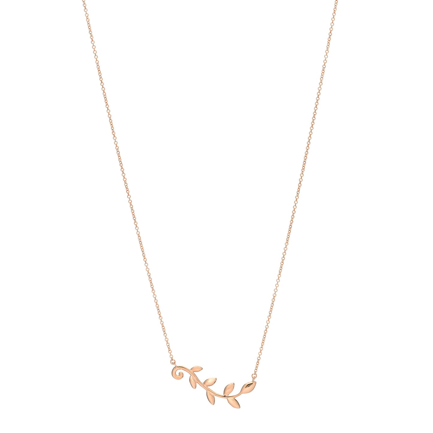 18K Rose Gold Paloma Picasso Olive Leaf Vine Pendant Necklace