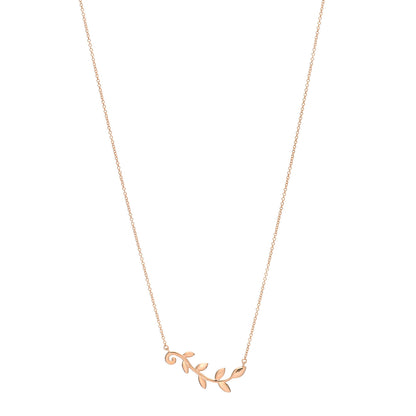 Tiffany 18K Rose Gold Paloma Picasso Olive Leaf Vine Pendant Necklace 1 of 6