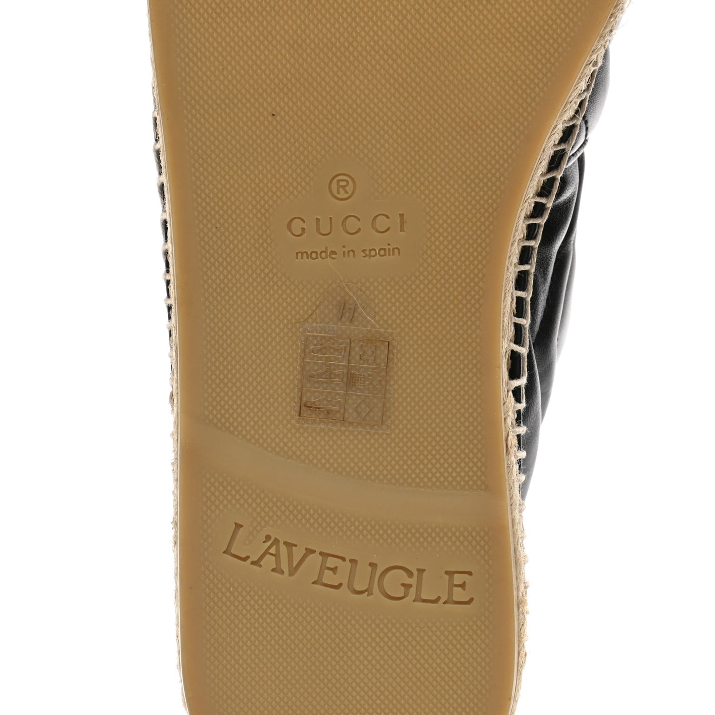 Nappa Matelasse Mens GG Marmont Espadrilles 11 Black