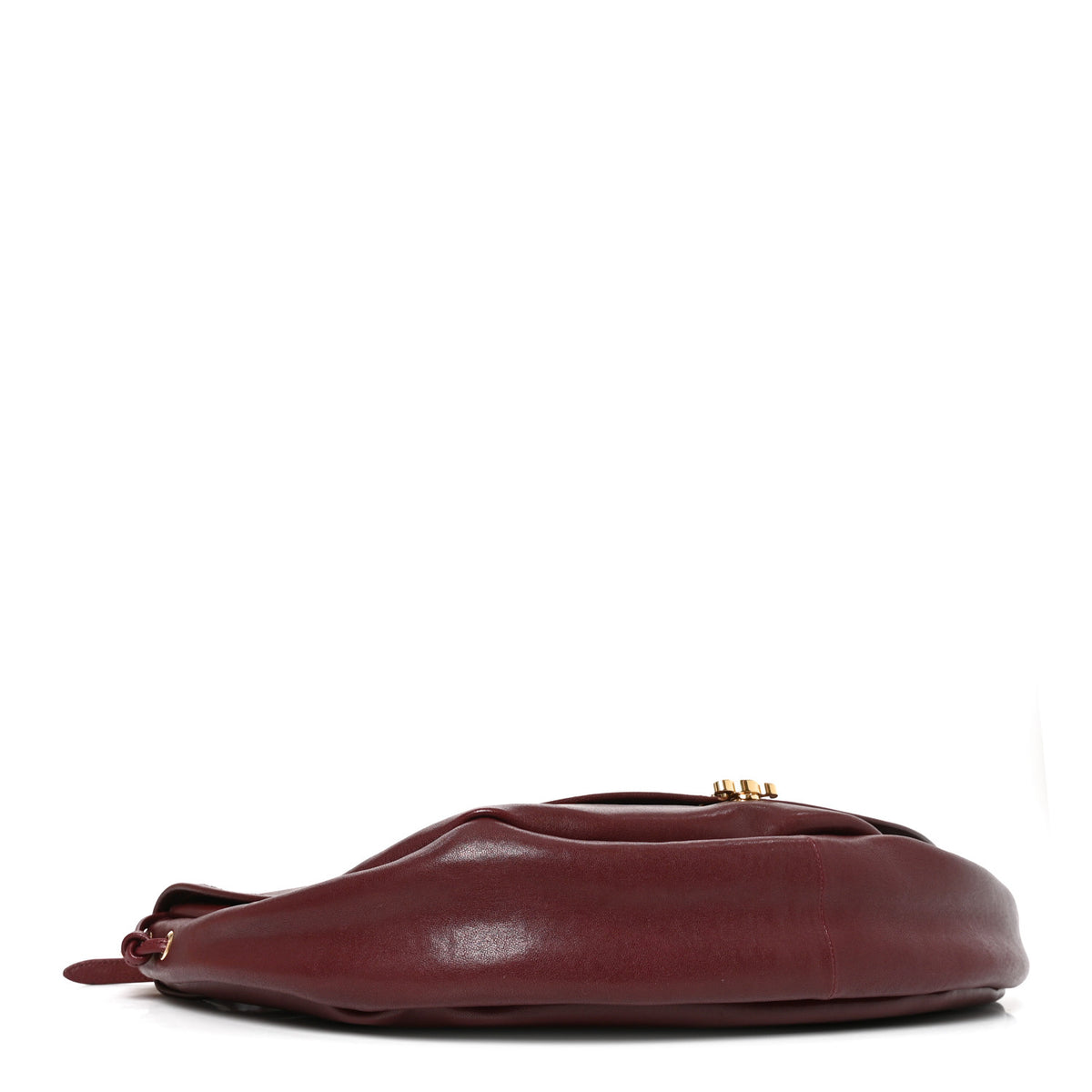 Celine Shiny Lambskin Soft Triomphe Half Moon Bag Syrah 4 of 9