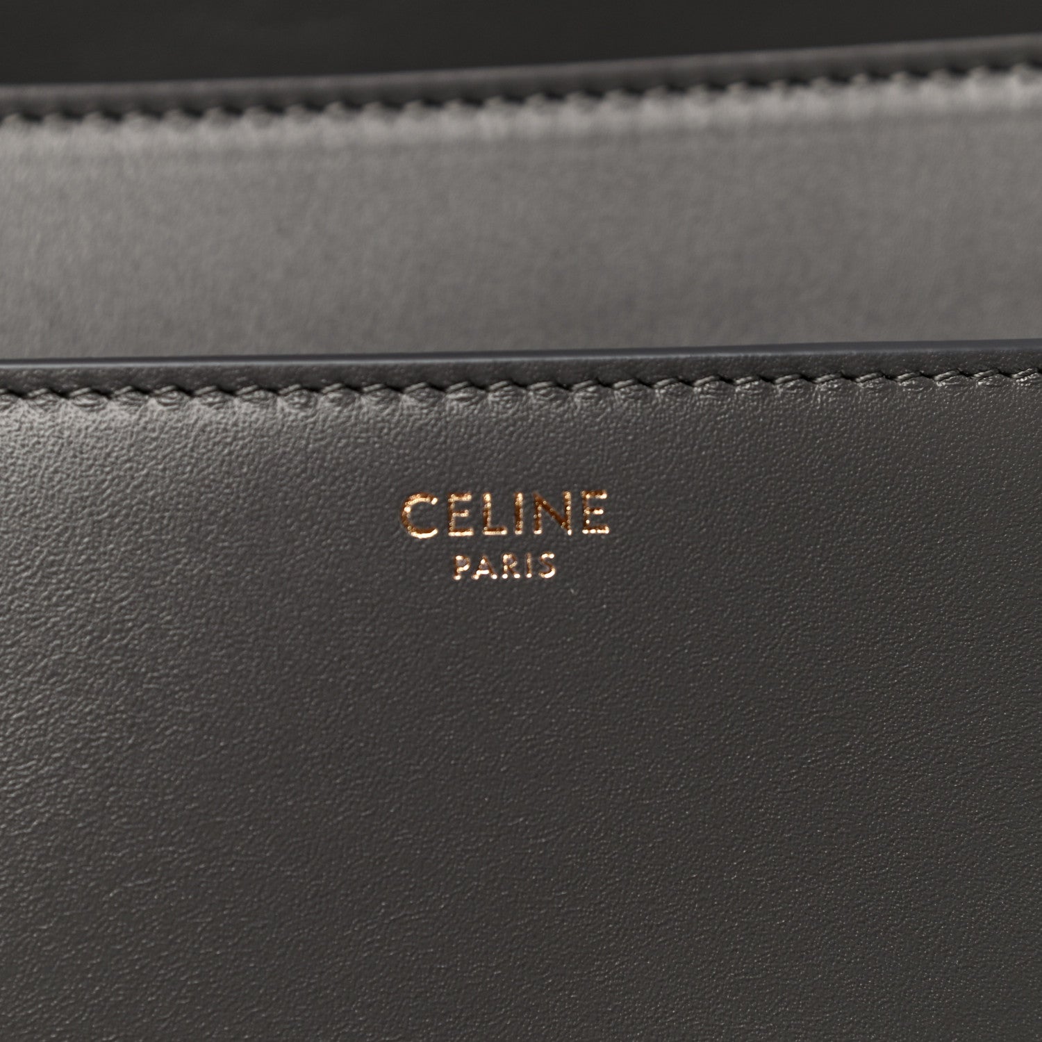 Celine Satinated Calfskin Medium 16 Top Handle Bag Grey 6 of 12