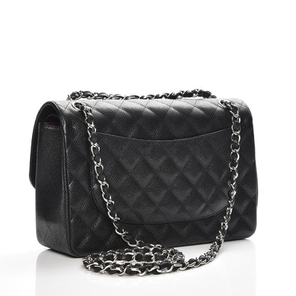 Chanel Caviar Quilted Jumbo Double Flap Black 3 of 8