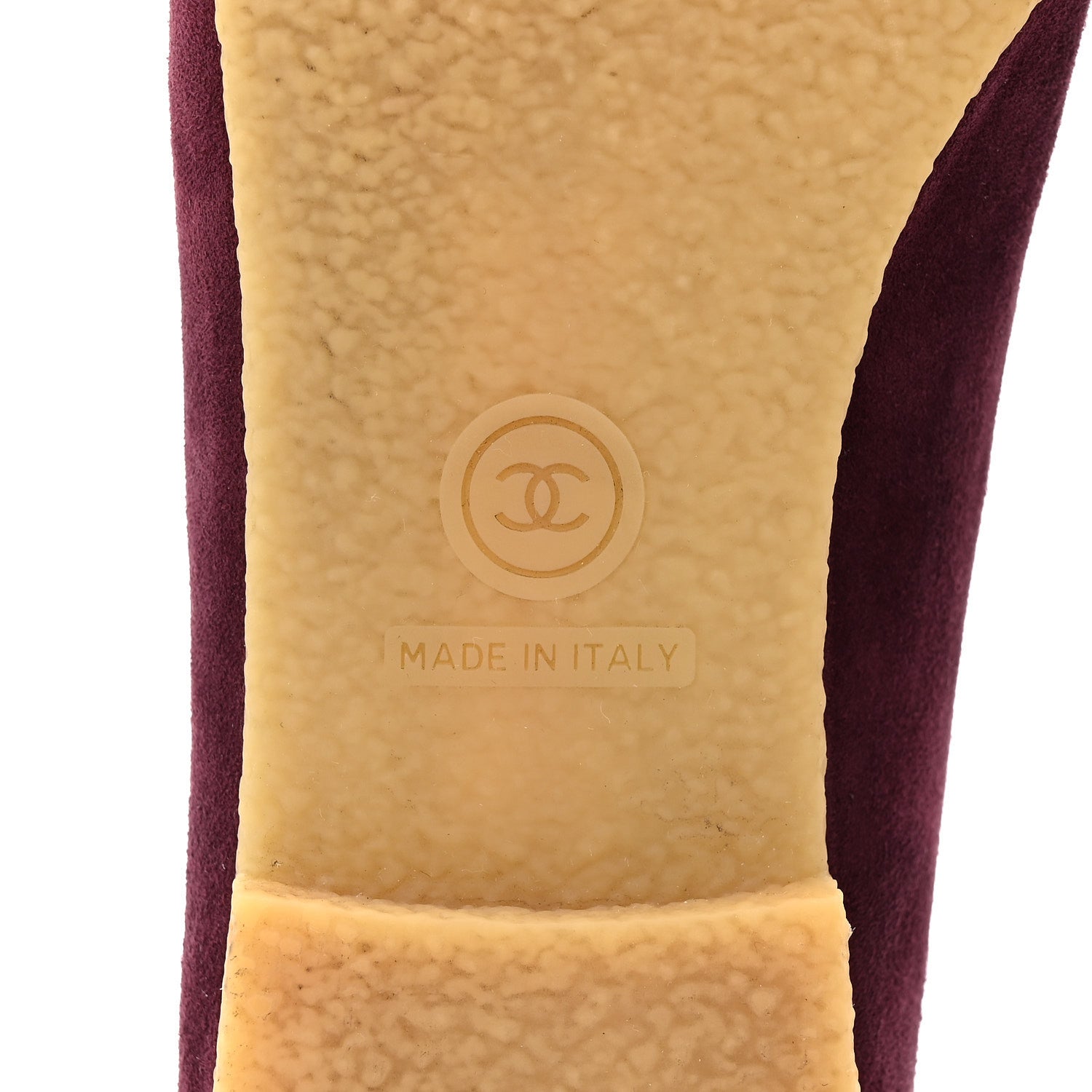 Chanel Suede Lambskin Cap Toe CC Ballerina Flats 41 Burgundy Black 7 of 11