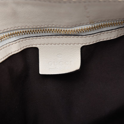 Gucci Calfskin Large Horsebit Chain Hobo Ivory 8 of 14