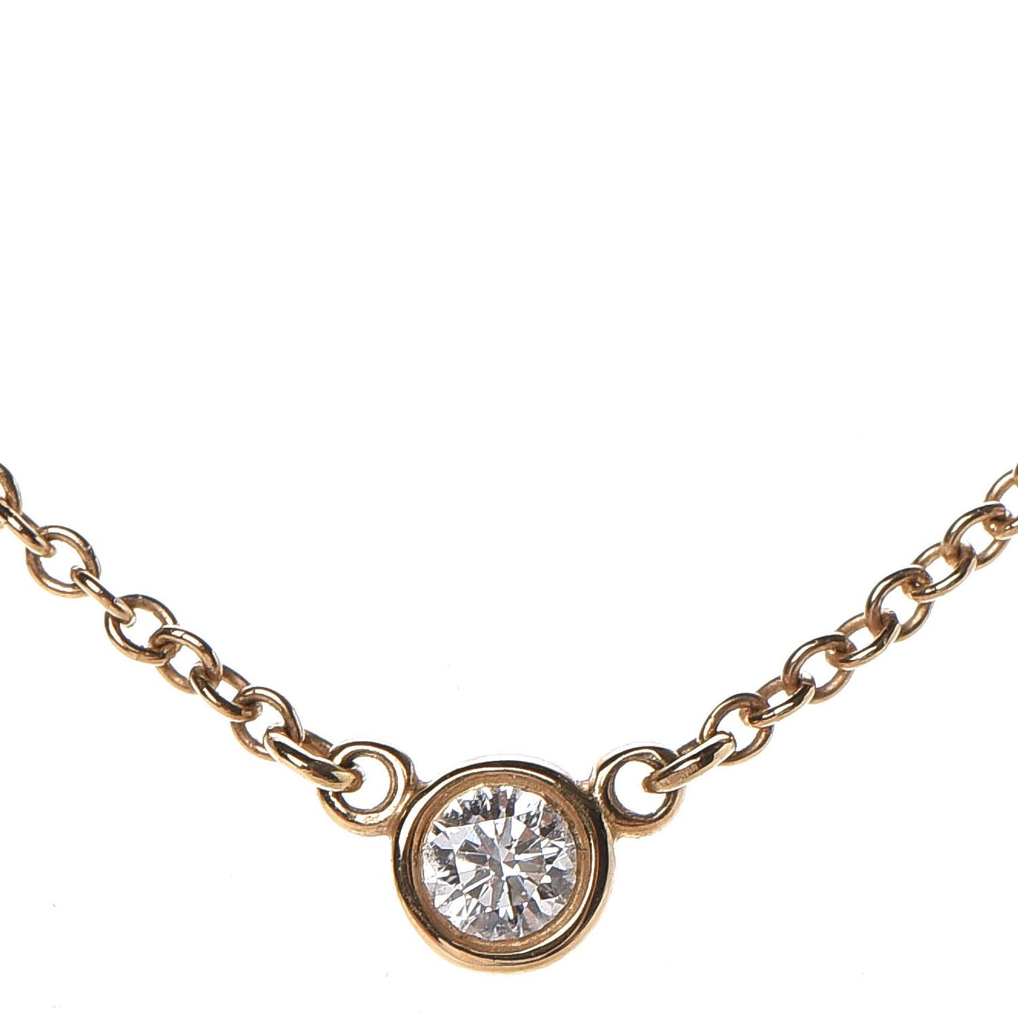 18K Yellow Gold Diamond .05ct Elsa Peretti Diamonds by the Yard Pendant Necklace