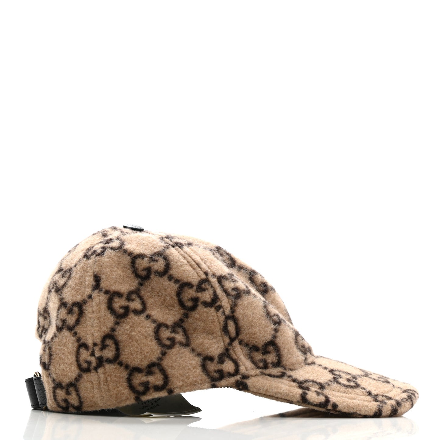 Covered Wool GG Monogram Baseball Hat M Beige Ebony