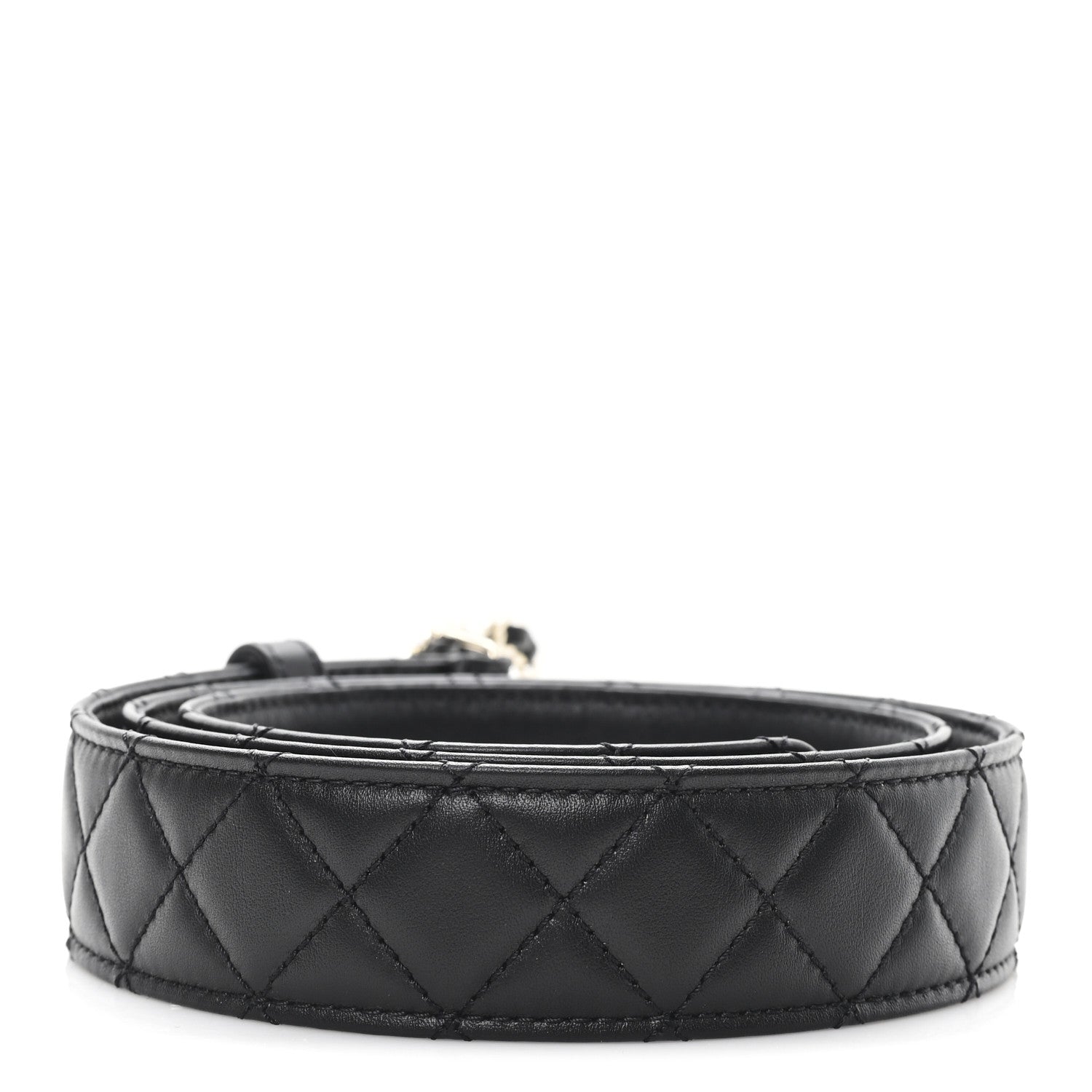 Chanel Lambskin Quilted CC Chain Belt 90 36 Black 2 of 5