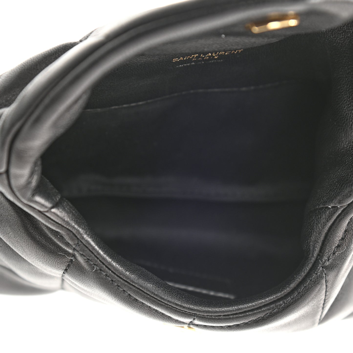 Lambskin Monogram Loulou Puffer Pouch Clutch Black