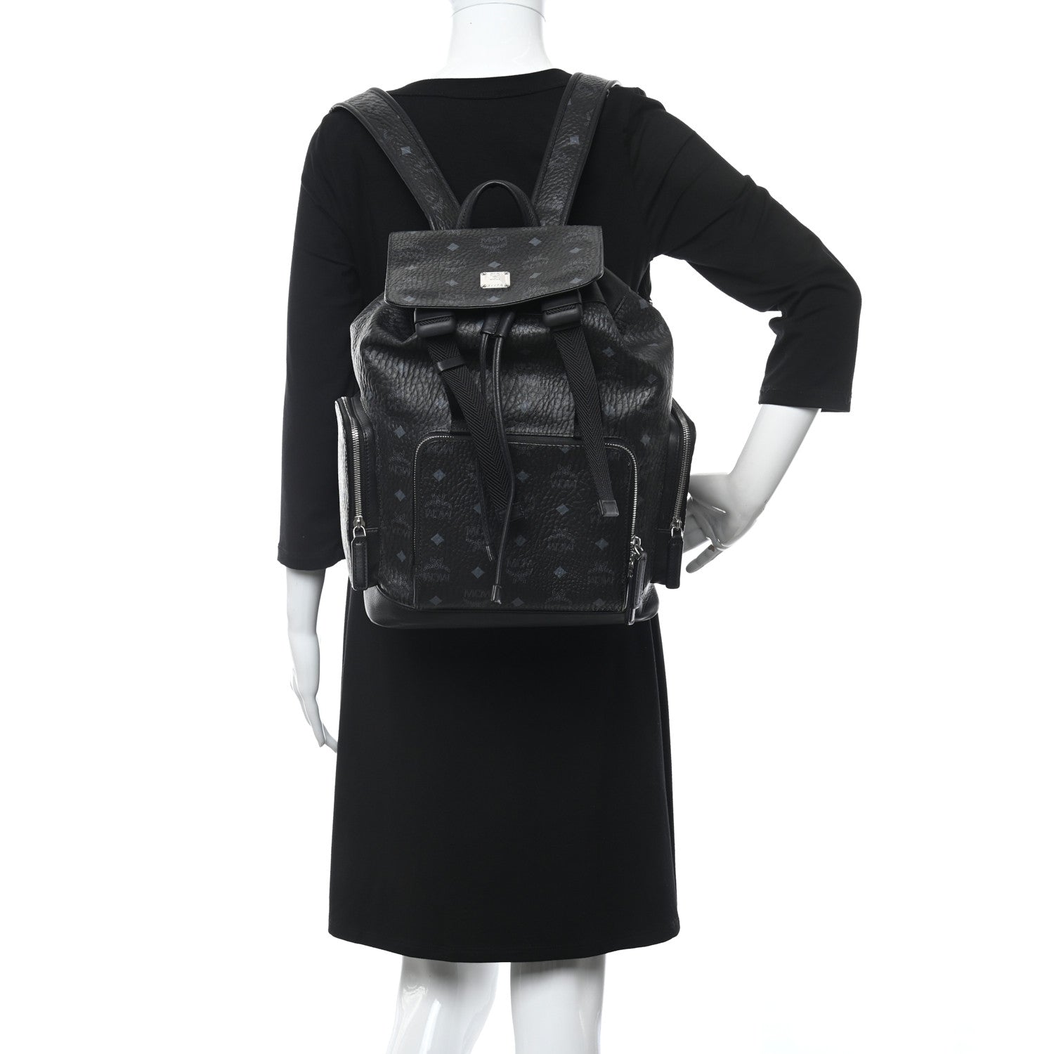 MCM Visetos Brandenburg Backpack Black 2 of 11