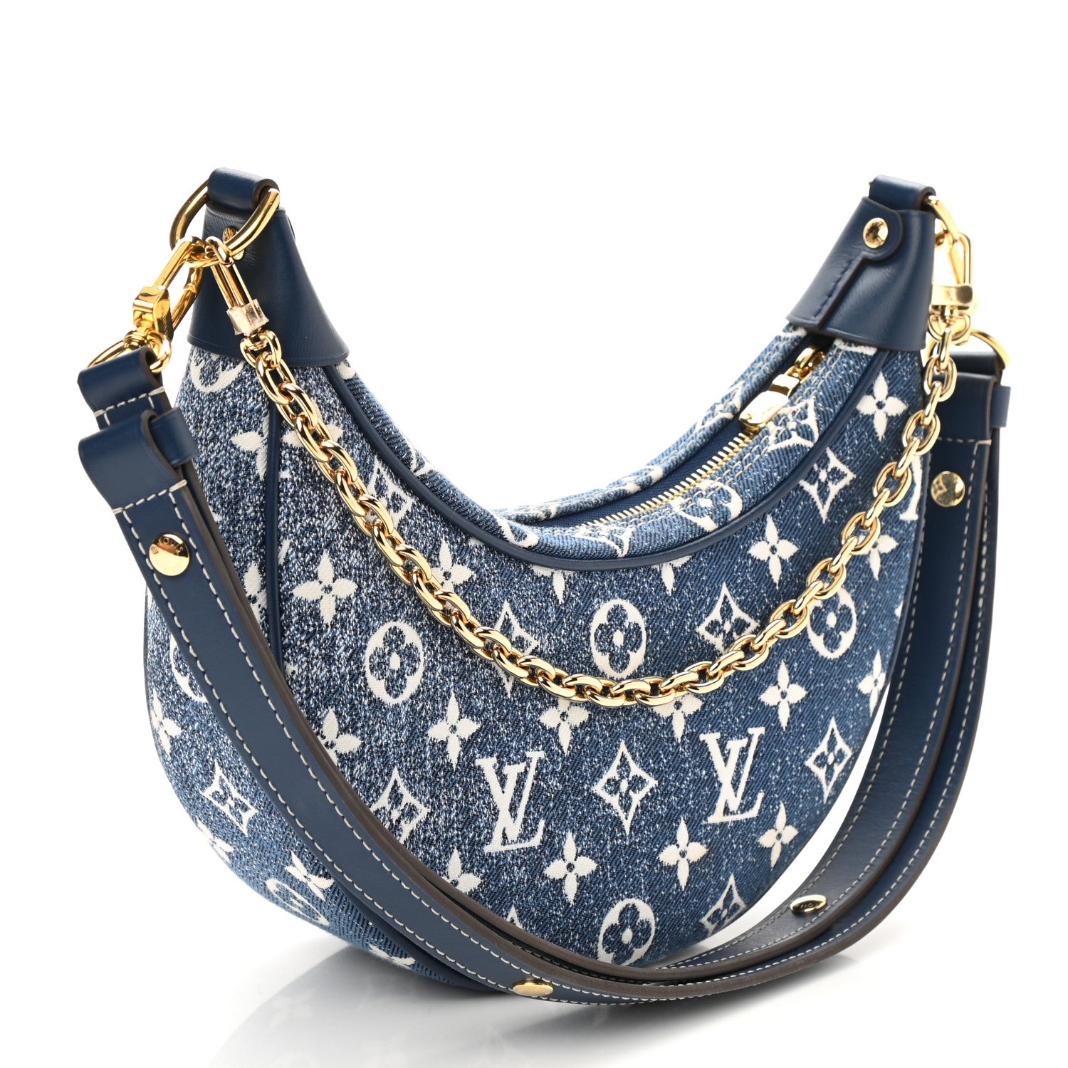 Louis Vuitton Monogram Jacquard Denim Loop Bleu 3 of 7