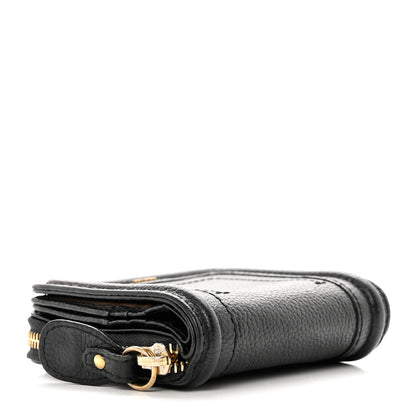 Chloe Grained Calfskin Compact Zip Around Wallet Black 4 of 7