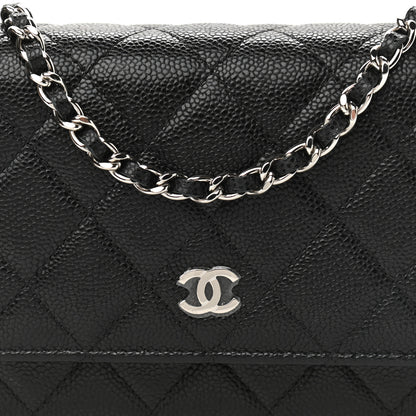 Chanel Caviar Quilted Mini Wallet On Chain WOC Black 9 of 12