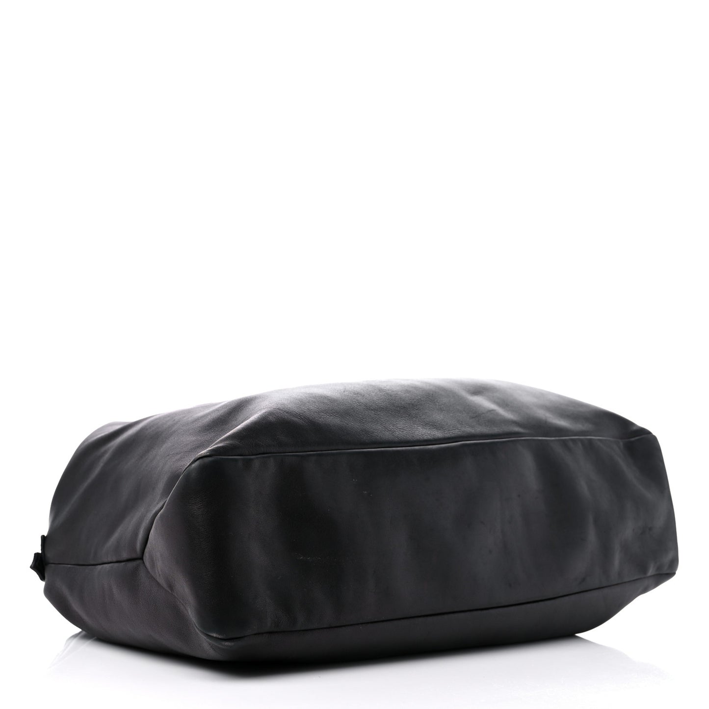 Calfskin Large Horsebit Chain Hobo Black
